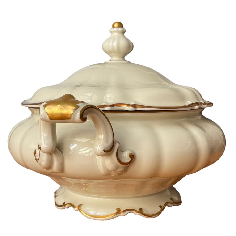 HUTSCHENREUTHER Hamilton Round Covered Vegetable Casserole Tureen Gold T… - Picture 2 of 16